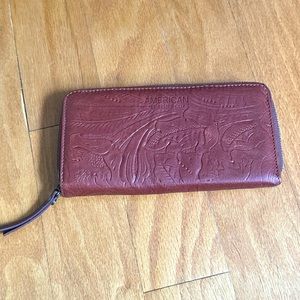 Leather embossed wallet